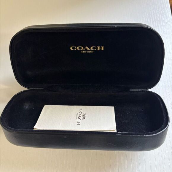 Coach oval Sunglasses Black Olive Gradient with case - Picture 8 of 15